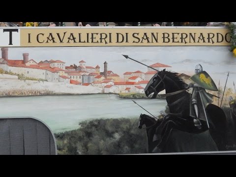 Cavalieri San Bernardo carro da getto - Carnevale Ivrea 2015