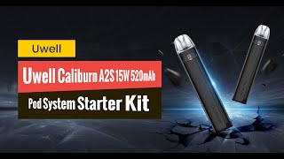 Uwell Caliburn A2S 15W 520mAh Pod  Kit - Uwell Caliburn A2S 15W 520mAh Pod System Starter Kit (Black)