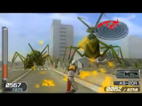 earth defense force 2 psp gameplay