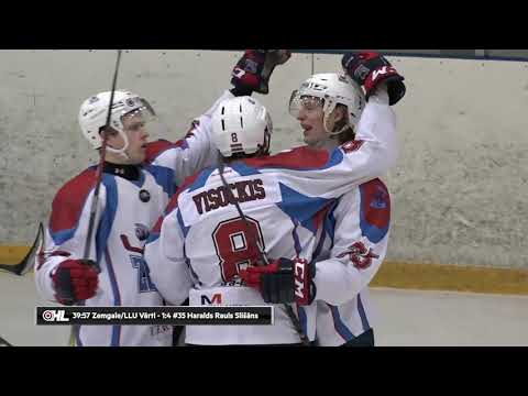 Optibet hokeja līga: HK Dinaburga - HK Zemgale/LLU. Spēles labākie momenti (17.02.2021)