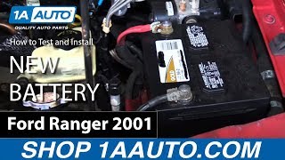 How to Test Battery Voltage and Replace Install New Battery 98-12 Ford Ranger