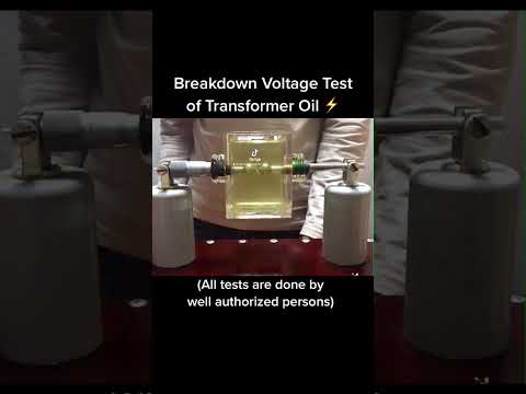 Breakdown Voltage Test of Transformer Oil ⚡️ #transformer #highvoltage #electricalshorts