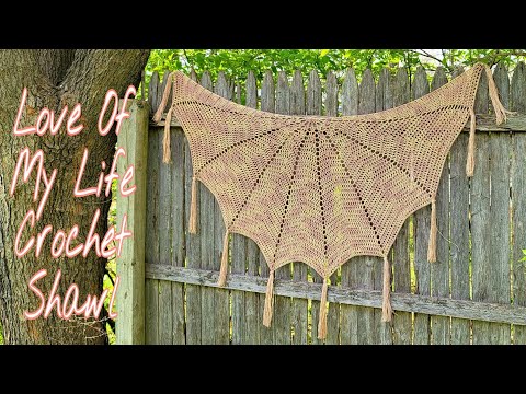 Easy Crochet Shawl / Love Of My Life Shawl / Bag O Day Crochet