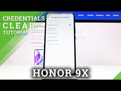 How to Quickly Clear Credentials on Honor 9X – Delete Certificates