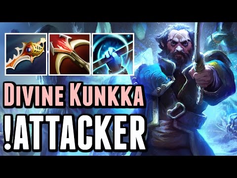 !Attacker Divine Kunkka - One Hit Rampage - 8k MMR Gameplay Dota 2