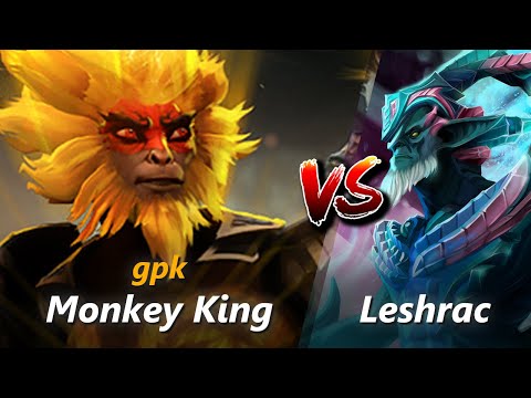 How to Monkey King mid vs Leshrac (feat. gpk) | First 10 minutes