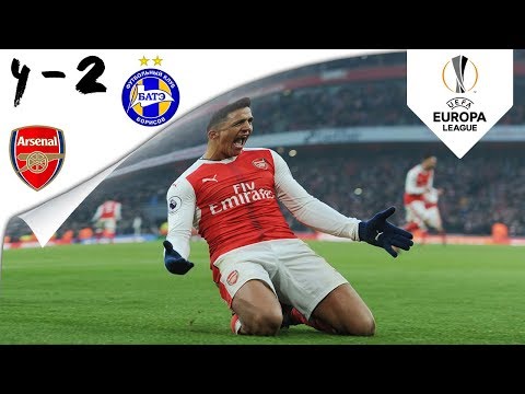 FULL HIGHLIGHTS & GOALS - ARSENAL VS BATE BORISOV- 4-2- 28/09/2017 HD