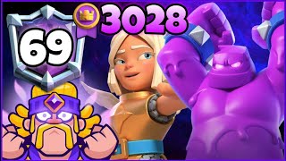 3028🏆 with Elixir Golem Healer Deck.!