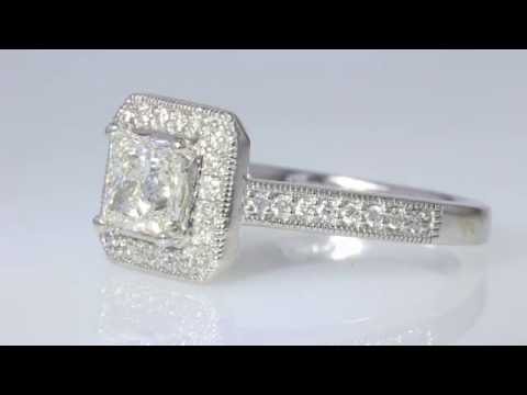 1.25CT Princess Diamond Halo Engagement Ring IGI Cert/Appr $11K+ $3995
