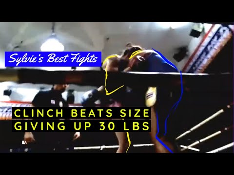 Sylvie's Best Fights - How Clinch Beats Size giving up 30 lbs - #fight228 w/ extended breakdown
