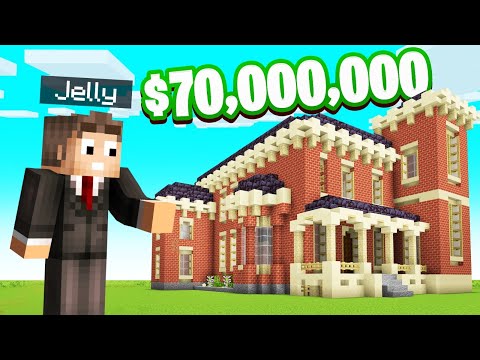 Jelly - I Built a $70,000,000 MANSION In Minecraft… (Mansion Tycoon)