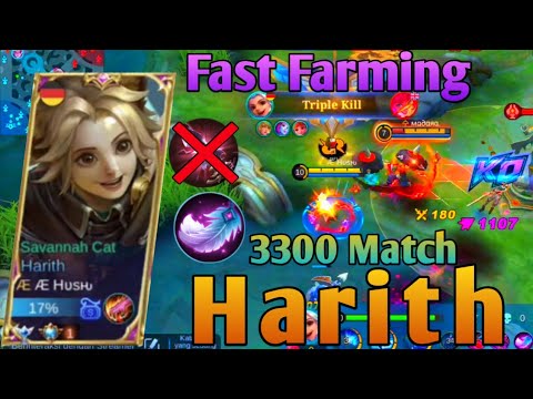 Harith 3300 Match And Fast Farming - Top 1 Global Harith by AE Hush ~ Mobile Legends Gameplay