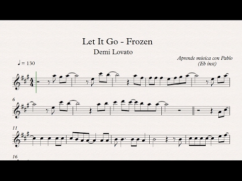 FROZEN -LET IT GO: Eb Inst (saxo alto, saxo barítono...)