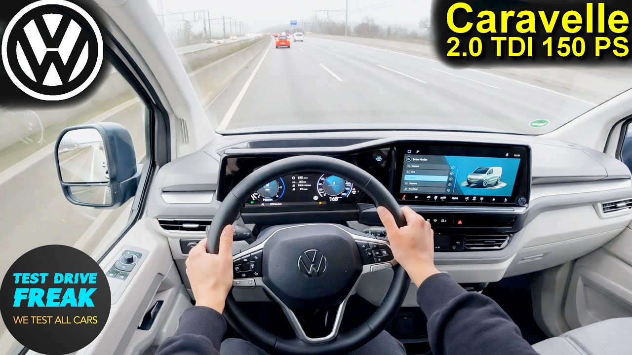 2025 VW Caravelle 2.0 TDI (150 PS) HIGHSPEED POV 🚐 Autobahn Drive | Diesel Cruise & Stability Test