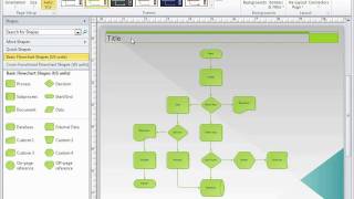 Visio 2010: Add titles and borders from a ribbon gallery
