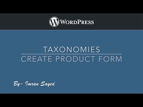 Create Add Post page and display custom taxonomy from the database