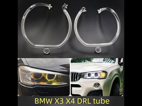 BMW X3 F25 X4 F26 daytime running light tube strip DRL guide circle angel eyes ring headlight repair