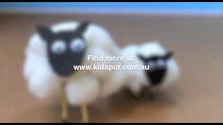 How to make cotton wool sheep