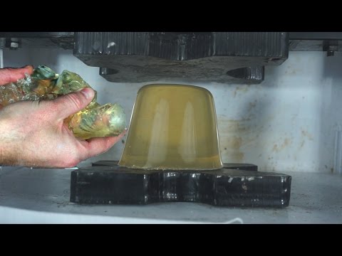 Ballistic Gel Crushed By Hydraulic Press And Exploded By Bomb Video