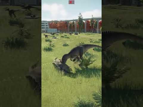 Allosaurus hunting Amargasaurus Jurassic World Evolution 2