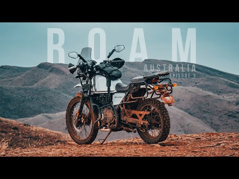 Motorcycle ride in the Flinders Range on Skytrek. Dirt tracks, riverbed crossings, steep up hills.