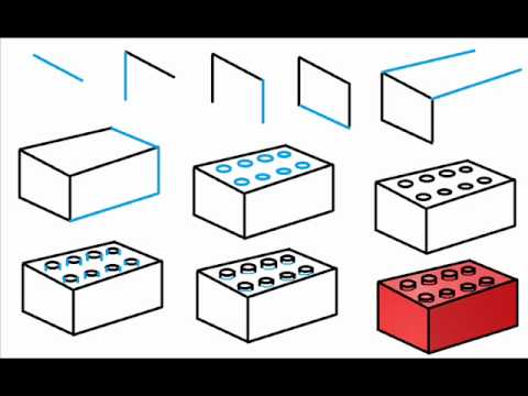 How To Draw A Lego Brick Step By Step Drawing Tutorial