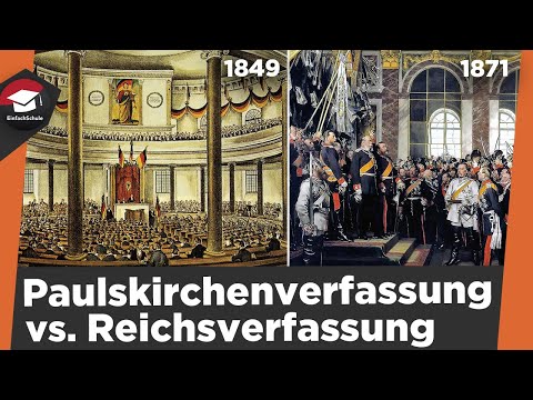 The Paulskirche Constitution of 1849 and the Imperial Constitution of 1871 explained simply - dif...