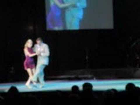  Roberto Herrera  and  Tamara Bisceglia  are  dancing  to  the  milonga  "  El Lloron  "