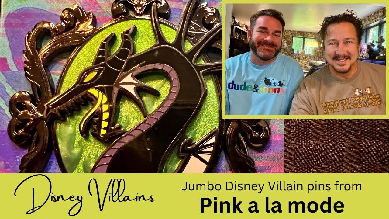 Disney Villain Pins - Jumbo pins from Pink a la mode #disneypins #pintrading #disney #disneymerch