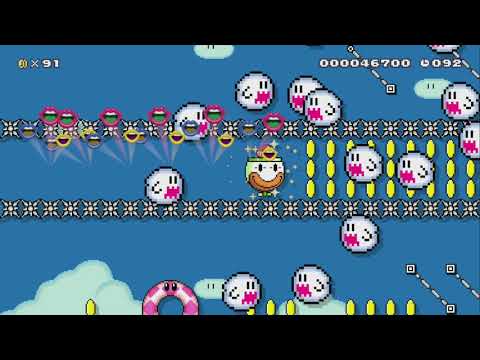 ついに1万突破!ピタゴラ付きのダッシュ全自動　Keep Run by たか - SUPER MARIO MAKER - NO COMMENTARY 1bi