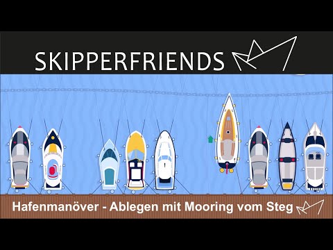 Hafenmanöver - Ablegen mit Mooring vom Steg