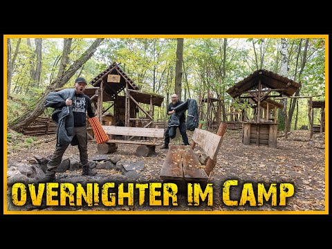Übernachtung im Camp - Es ist was krachen gegangen 😱 - Bushcraft Survival Overnighter