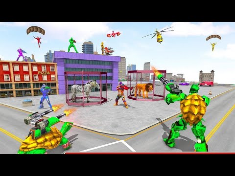 Turtle robot animal rescue - Robot car transform Game Video.(Part-2)
