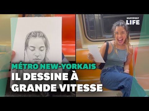 Devon Rodriguez dessine des portraits bluffants d'inconnus dans le métro new-yorkais
