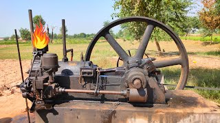 Amazing old black diesel engine starting | restoration an old black engine | kala engine
