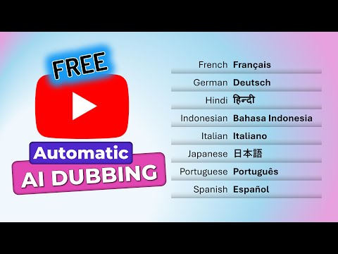 YouTube AI Audio Dubbing 🔹 8 languages