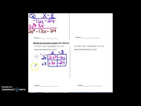 Multiplying Binomials
