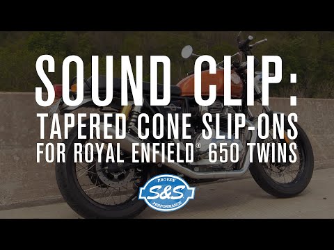 S&S Cycle - Tapered Cone Slip-Ons for Royal Enfield 650 Twins - Sound