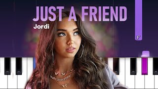 Jordi -  Just a friend (Piano tutorial)