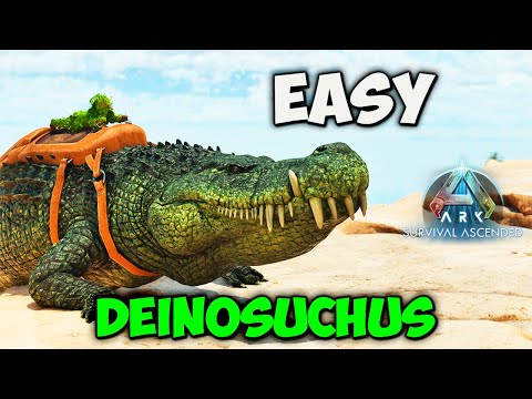 The Best Way To SOLO Tame a Deinosuchus EASY! | ARK Survival Ascended