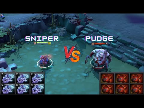 Dota 2 | Sniper vs Pudge lvl 30 | Can Pudge come any closer?
