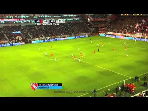 Gol de Albertengo. Independiente 3 - Arsenal 0. Fecha 6. Primera División 2015. FPT.