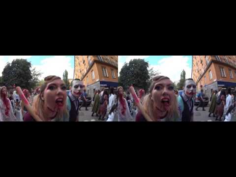 Zombie Walk Stockholm - The Walk (3D, 60 fps, binaural sound)