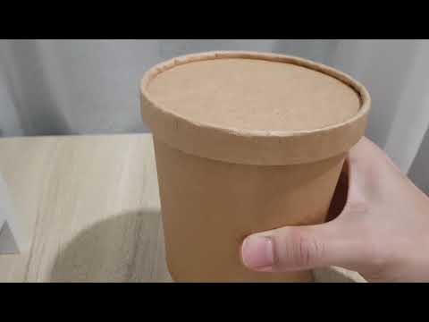 Brown Plain Kraft Paper Containers With Paper Lids