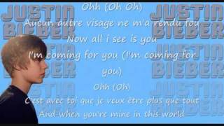 One Less Lonely Girl By Justin Bieber (French Version Lyrics on Screen)