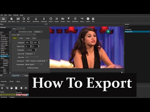 Save / Export Video In Shotcut 2021