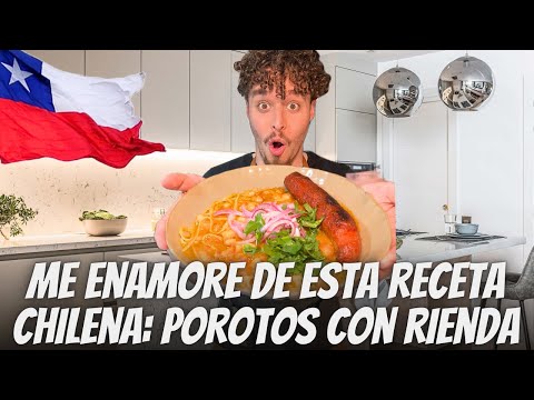 JAMAS pensé que esta COMIDA CHILENA seria TAN BUENA hice y probé por primera vez POROTOS con RIENDAS