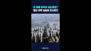 한 채에 50억이 넘는데요? '법인 주택' 샅샅이 조사한다 #shorts