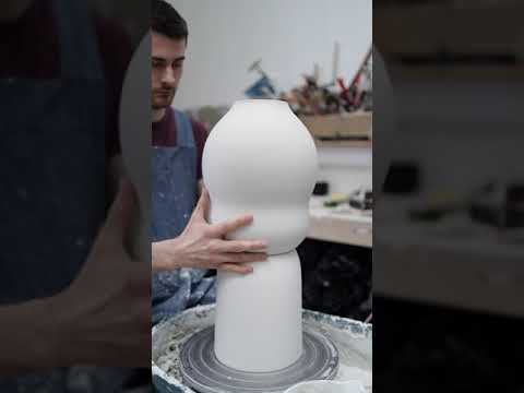 Trimming A Porcelain Bottle - Matt Horne Pottery