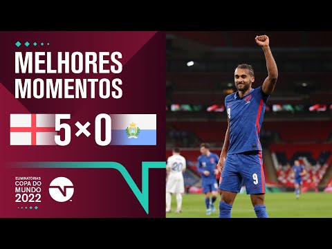 Gols e lances de Inglaterra x San Marino